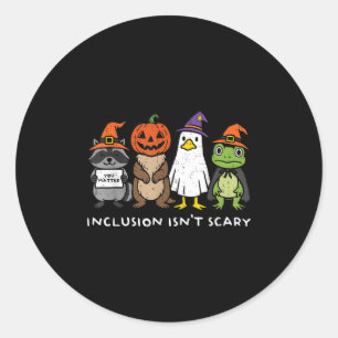 Inclusion Isn't Y Slp Halloween Sped Teacher Anima Classic Round Sticker