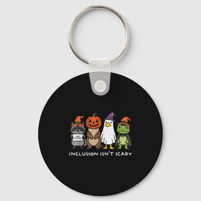 Inclusion Isn't Y Slp Halloween Sped Teacher Anima Keychain (Front)
