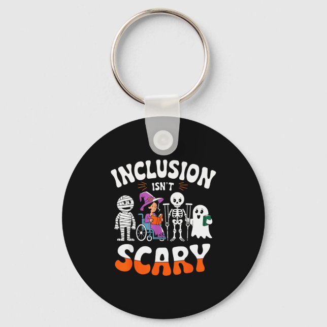 Inclusion Isn't Y Sped Halloween Special Education Keychain (Front)