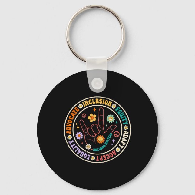 Inclusion Problems Autism Awareness Special Educat Keychain (Front)