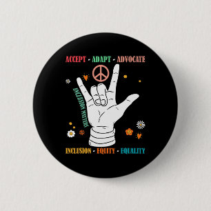 Inclusion Problems Autism Awareness Teacher Inspir 2 Inch Round Button