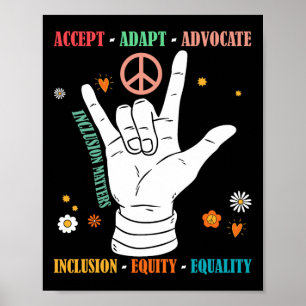 Inclusion Problems Autism Awareness Teacher Inspir Poster