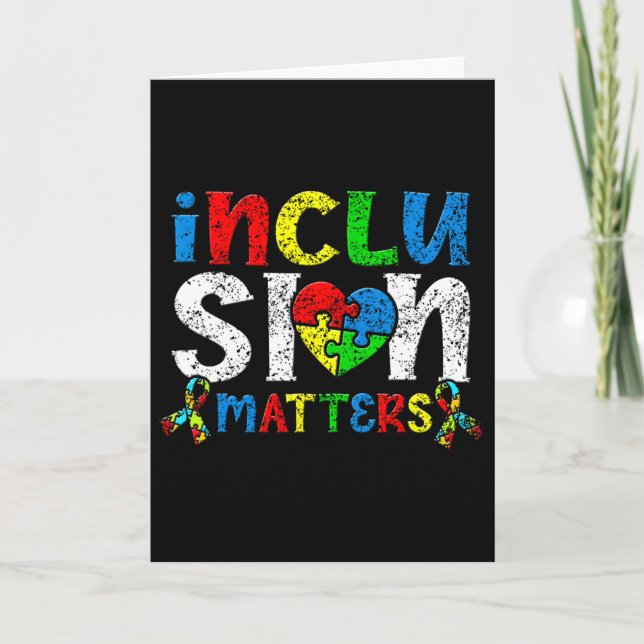 Inclusion Problems Autists Autist Autistic Support Card (Front)