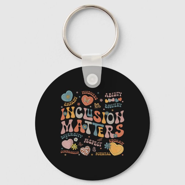 Inclusion Problems Shirt Autism Awareness Special  Keychain (Front)
