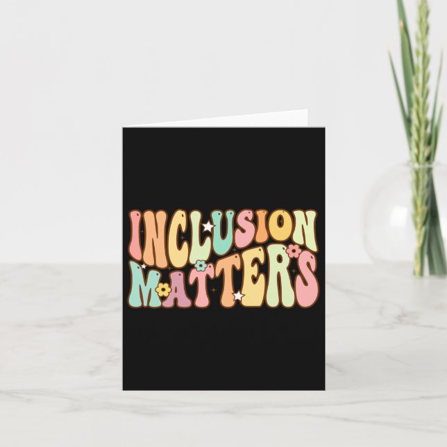 Inclusion Problems Special Education Autism Awaren Card (Front)