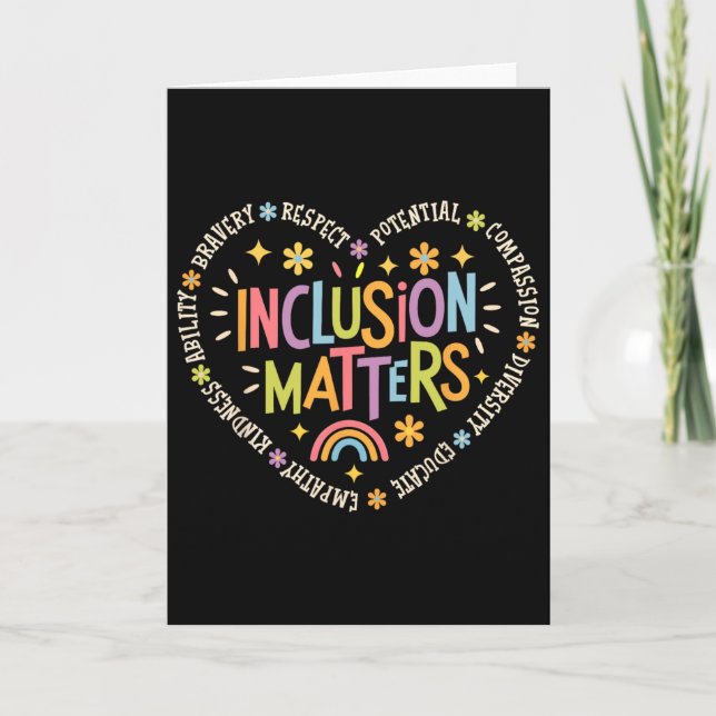 Inclusion Problems Special Education Teacher Autis Card (Front)