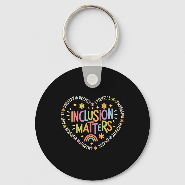 Inclusion Problems Special Education Teacher Autis Keychain (Front)