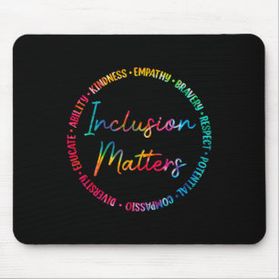 Inclusion Problems Tie Dye Autism Awareness Sped T Mouse Pad