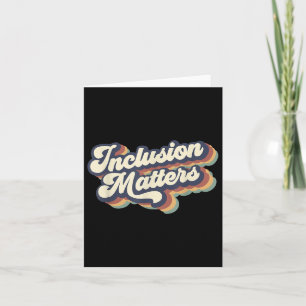 Inclusion S Retro Special Education Teacher Women Card