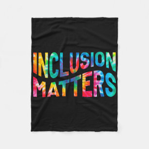 Inclusion S Tie Dye Special Education Teacher Wome Fleece Blanket