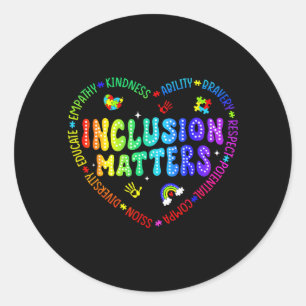 Inclusion Special Education Teacher Autism Classic Round Sticker