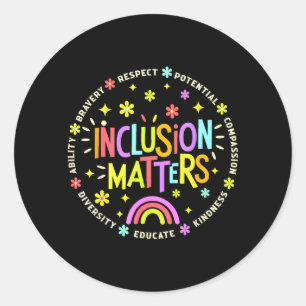 Inclusion Special Education Teacher Autism Classic Round Sticker