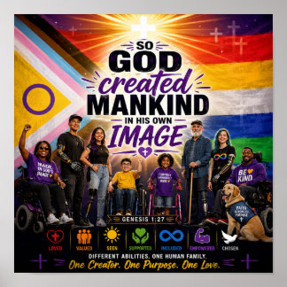 Inclusive Christian Imago Dei Disability Pride Gra Poster