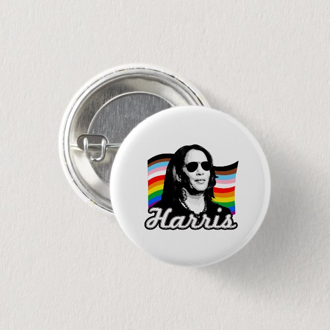 Inclusive Harris Flag 1 Inch Round Button (Front & Back)