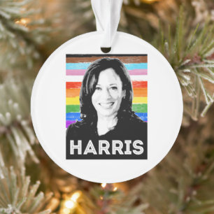 Inclusive Harris Pride Poster Ornament