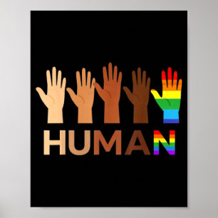 -Inclusive Hearts for BLM Racial Justice Human Poster