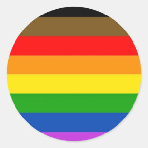 Inclusive LGBT Pride Flag Classic Round Sticker