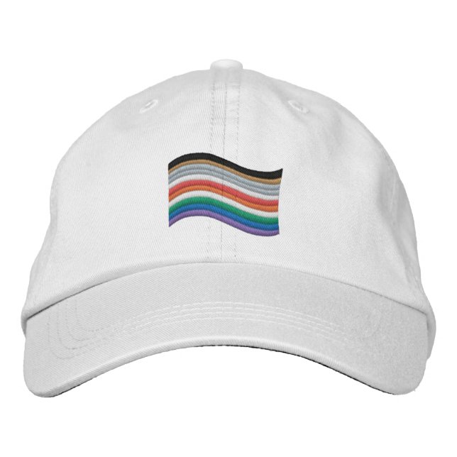 Inclusive LGBTQ+ Pride Flag Embroidered Hat (Front)