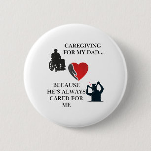 Inclusive Love Caregiver Appreciation Tee _1 2 Inch Round Button