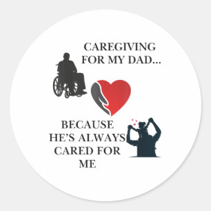 Inclusive Love Caregiver Appreciation Tee _1  Classic Round Sticker