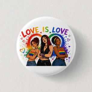 Inclusive Pride Badge 1 Inch Round Button