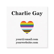 Inclusive Pride LGBTQ Gay Rainbow Business Card