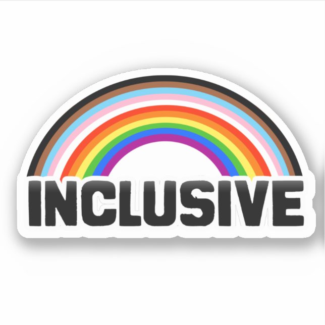 Inclusive Pride Rainbow Sticker (Front)