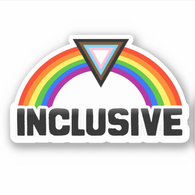 Inclusive Pride Rainbow Sticker (Front)