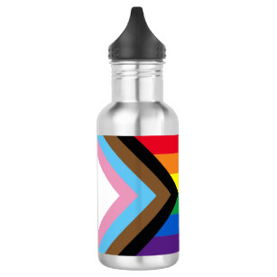 Inclusive rainbow Lgbtq gay diversity flag 532 Ml Water Bottle