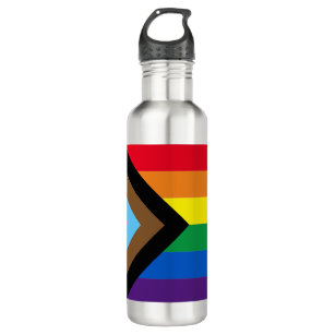 Inclusive rainbow Lgbtq gay diversity flag 710 Ml Water Bottle