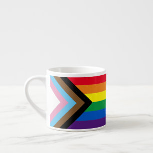 Inclusive rainbow Lgbtq gay diversity flag Espresso Cup