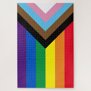 Inclusive rainbow Lgbtq gay diversity flag Jigsaw Puzzle