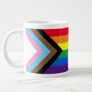 Inclusive rainbow Lgbtq gay diversity flag Large Coffee Mug