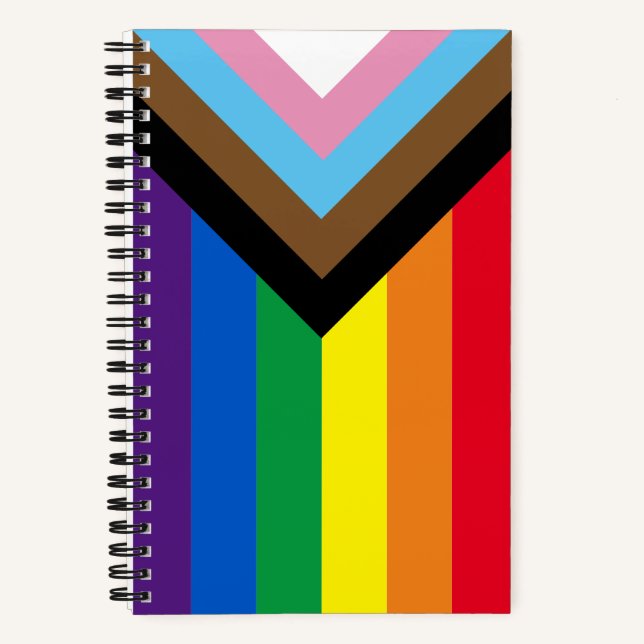 Inclusive rainbow Lgbtq gay diversity flag Notebook (Front)