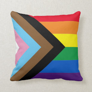 Inclusive rainbow Lgbtq gay diversity flag Throw Pillow