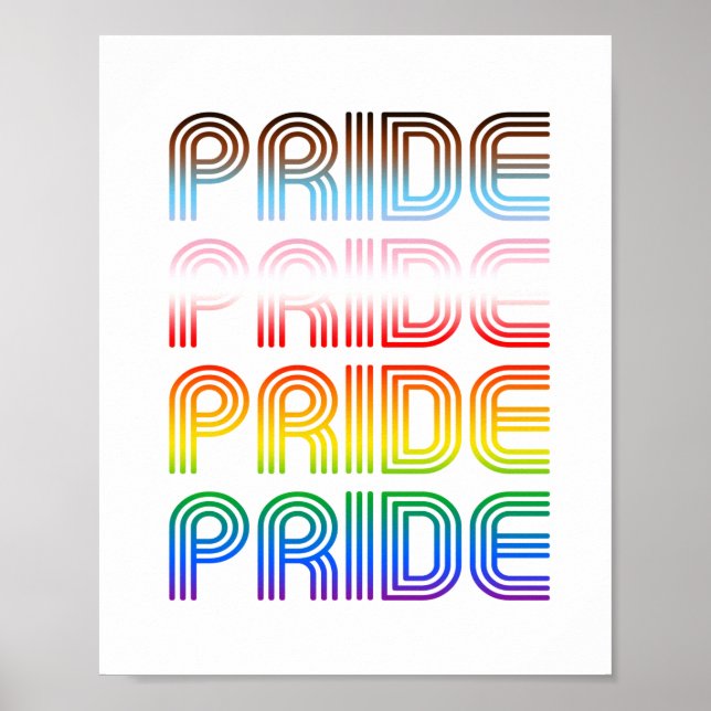 Inclusive Retro Pride Poster (Front)