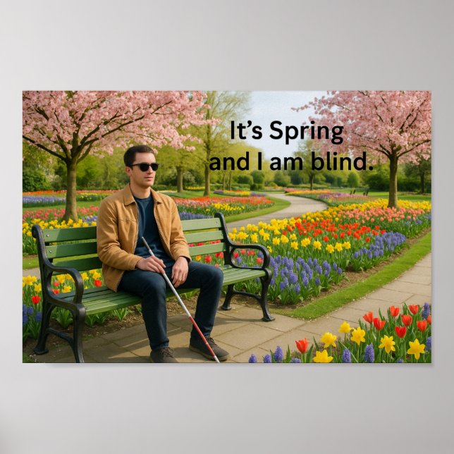Inclusive  Spring Wall Art, Blind AwarenessGarden Poster (Front)