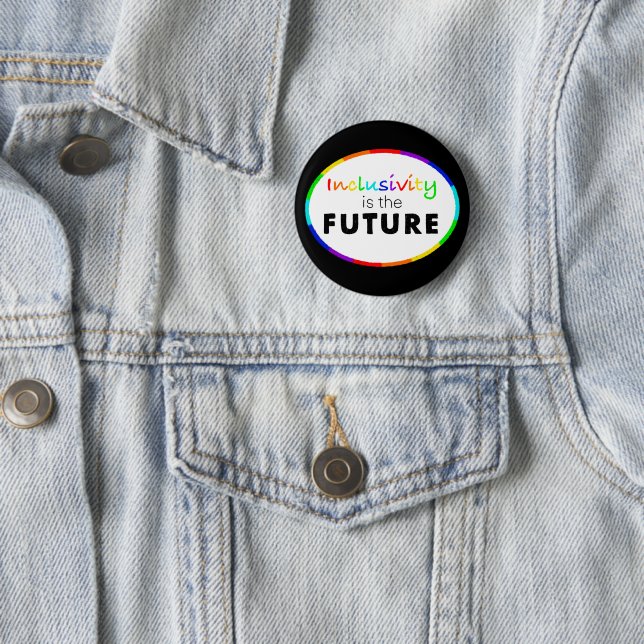 Inclusivity is the FUTURE Neurodiversity Awareness 2 Inch Round Button (In Situ)