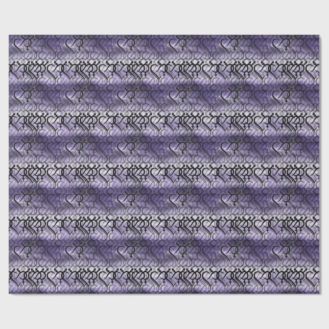 Inclusivity & Love Symbol Wrapping Paper (Flat)