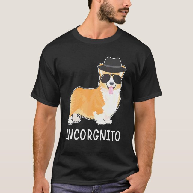 Incognito Corgi Dog T-Shirt (Front)