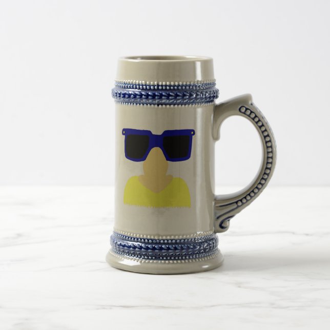 Incognito Moustache & Glasses Blonde Stein (Right)