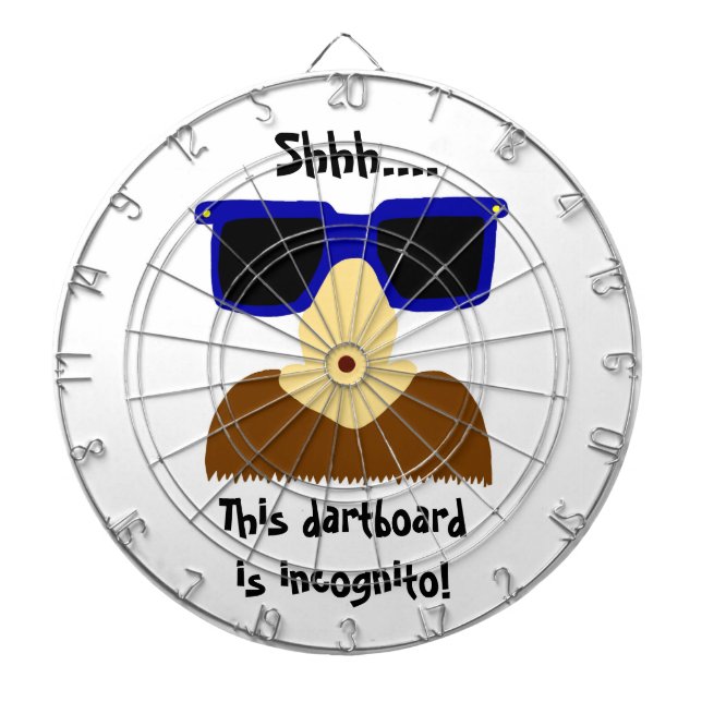 Incognito Moustache & Glasses Dartboard (Front)