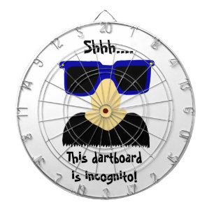 Incognito Moustache & Glasses Dartboard