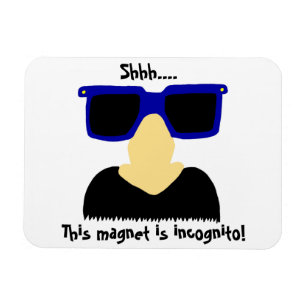Incognito Moustache & Glasses Flexible Magnet