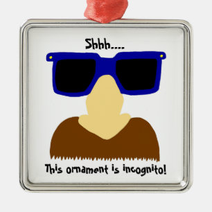 Incognito Moustache & Glasses Ornament