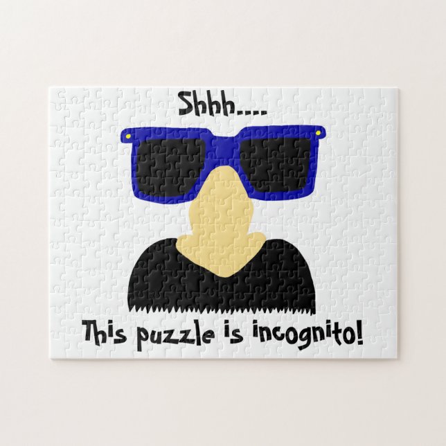 Incognito Moustache & Glasses Puzzle (Horizontal)
