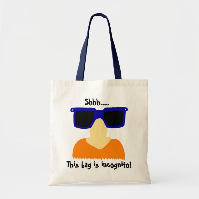 Incognito Moustache & Glasses Tote Bag (Front)