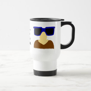 Incognito Moustache & Glasses Travel Mug