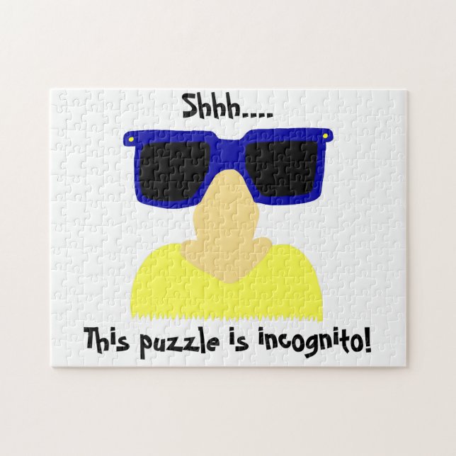 Incognito Mustache & Puzzle de lunettes (Horizontal)