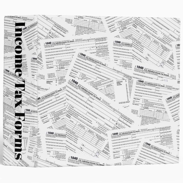 Income Tax Form Collection Binder (Front/Spine)